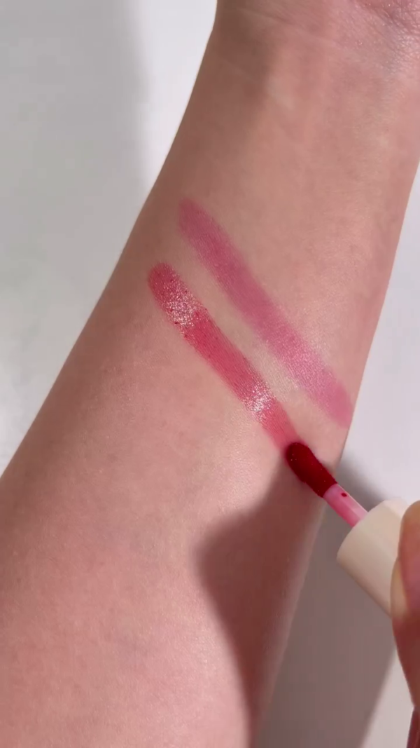 Cherry Flush Lip & Cheek Tint – A Dual-Use, Lightweight, Long-Lasting Liquid Formula with a Vibrant Cherry-Hued Finish for a Natural, Dewy Glow on Lips and Cheeks - Image 2