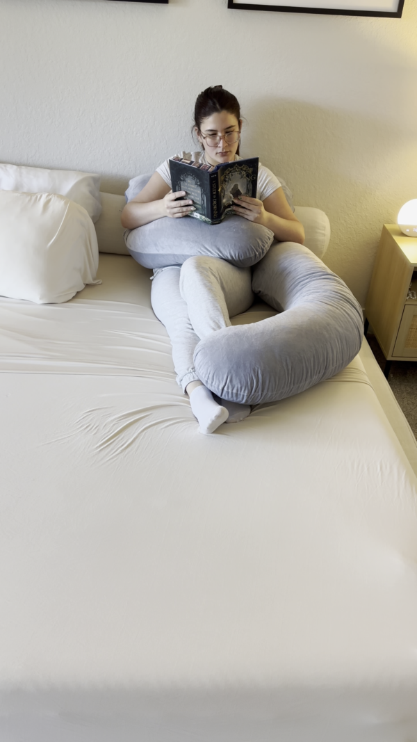 Full Body Maternity Pregnancy Pillow – U-Shaped Ergonomic Support Cushion for Sleeping, Reading, and Lounging – Soft, Breathable Removable Cover – Ideal for Side Sleepers, Back Pain Relief, and Full-Body Comfort - Image 2