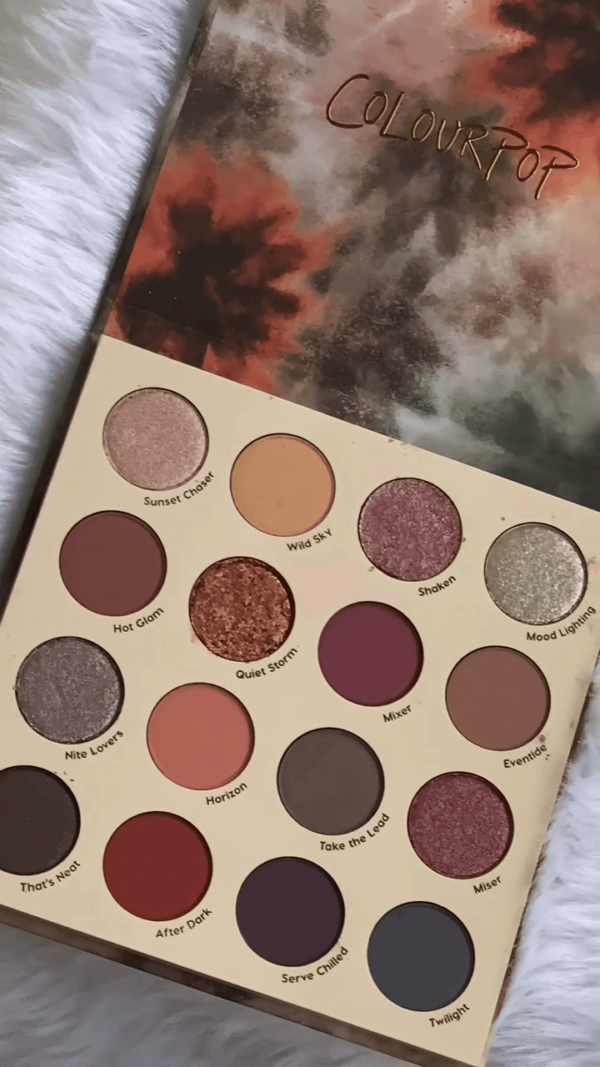 ColourPop Lust for Dusk Eyeshadow Palette with 16 Richly Pigmented Warm and Cool Toned Matte, Metallic, and Shimmer Shades for Day to Night Looks - Image 2