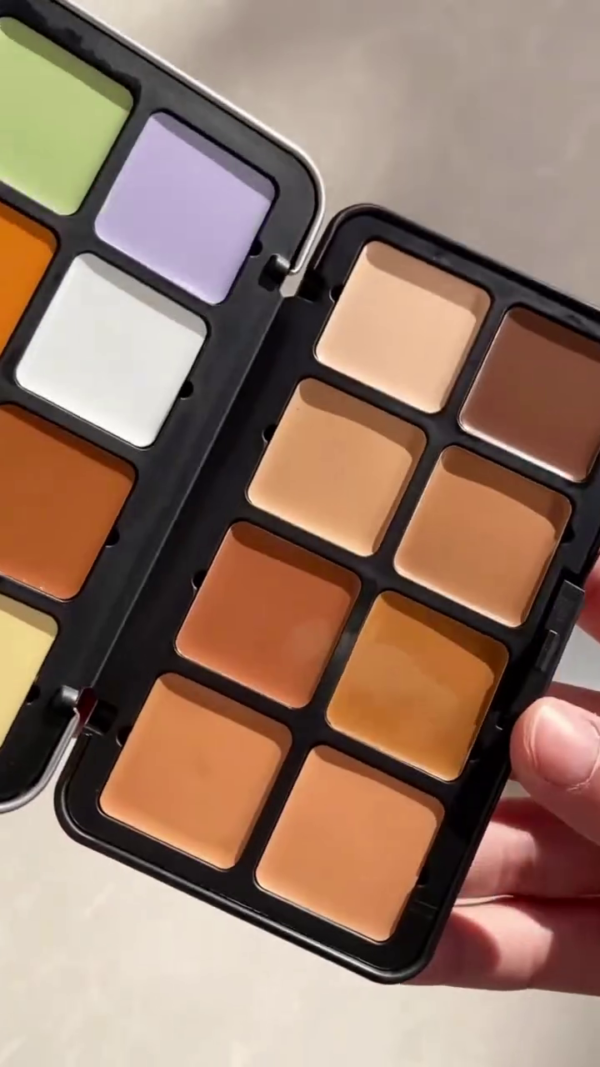 Professional Cream Concealer and Color Corrector Palette – Full Coverage Makeup Kit with Multiple Shades for Contouring, Highlighting, and Color Correction – Ideal for All Skin Tones and Makeup Artists - Image 2