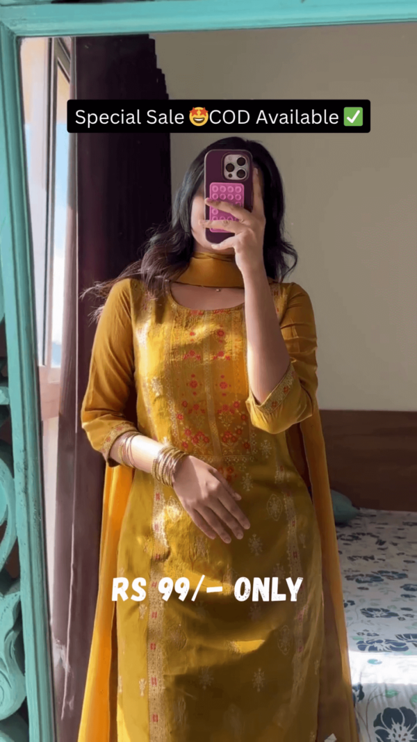 Elegant Ethnic Wear Set for Women – Traditional Embroidered Salwar Suits with Dupatta in Soft Fabric and Vibrant Colors - Image 2