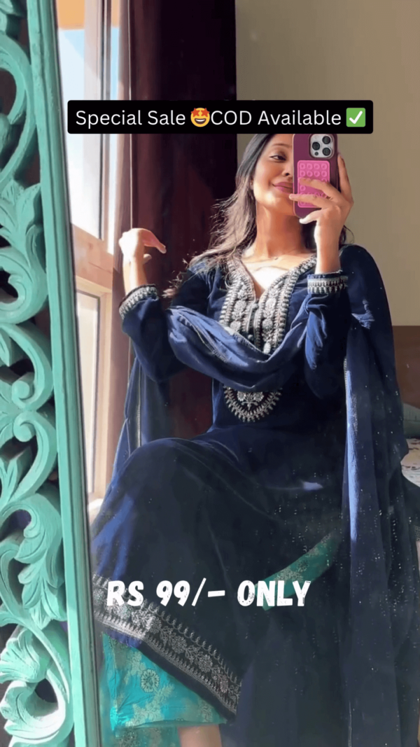 Elegant Ethnic Wear Set for Women – Traditional Embroidered Salwar Suits with Dupatta in Soft Fabric and Vibrant Colors - Image 4
