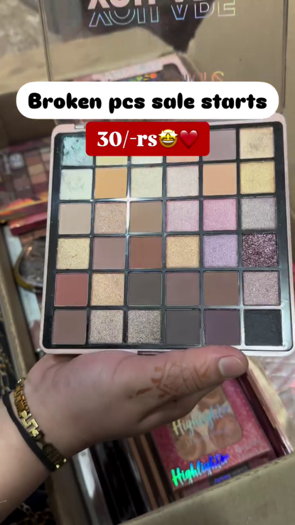 Combo of Broken Makeup Palettes – Assorted Eyeshadow, Blusher, Highlighter & Lip Color Kits with Minor Damages – Ideal for Practice, Creative Looks, and Budget-Friendly Beauty Collections - Image 3