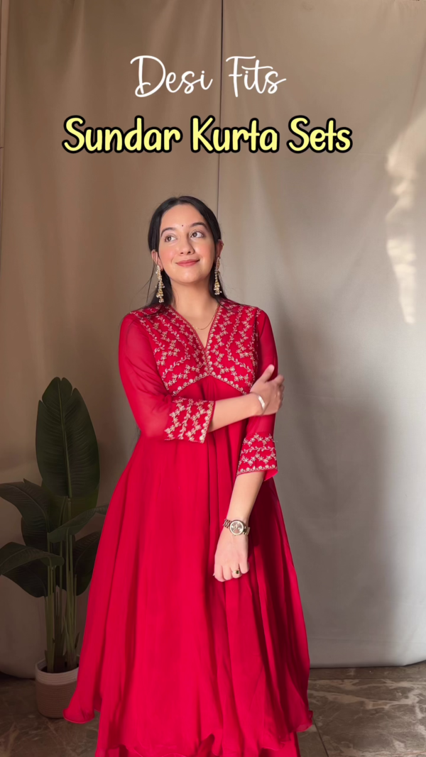 Elegant Desi Fits | Premium Sundar Kurta Sets Featuring Embroidered Anarkali and Traditional Straight-Cut Styles – Perfect for Festive and Ethnic Occasions