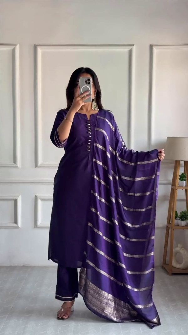 Traditional Women's Kurta Set Collection Embroidered Kurta with Mirror Work Dupatta In Multi Designs – Perfect for Festive and Party Wear - Image 2