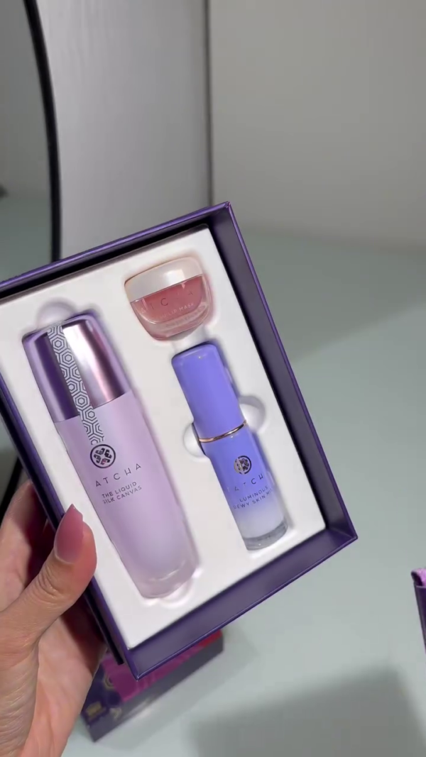 Tatcha Skincare Set – Includes The Liquid Silk Canvas Primer, Luminous Dewy Skin Mist, and a Lip Mask for Hydrated, Radiant Skin - Image 2