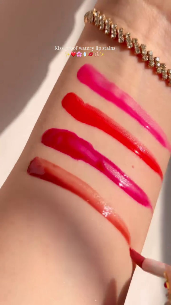 Watery Lip Stains – Vibrant Shades of Red, Pink, and Coral for Long-Lasting Color and a Smooth, Hydrating Finish - Image 2