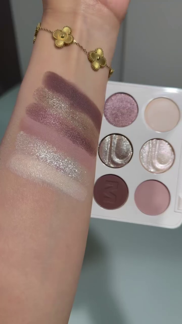 Neutral & Shimmery Eyeshadow Palette – 6 Gorgeous Shades for Soft and Bold Eye Looks - Image 2