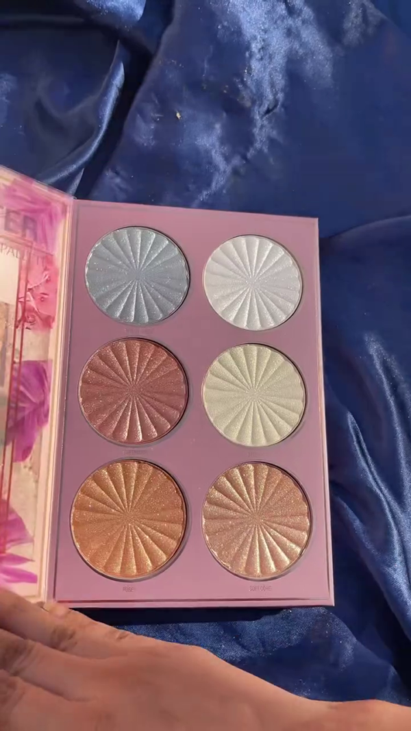 Glow and Eyeshadow Palette Set with 6 Highlighters and 24 Vibrant Shades for Stunning Looks - Image 3
