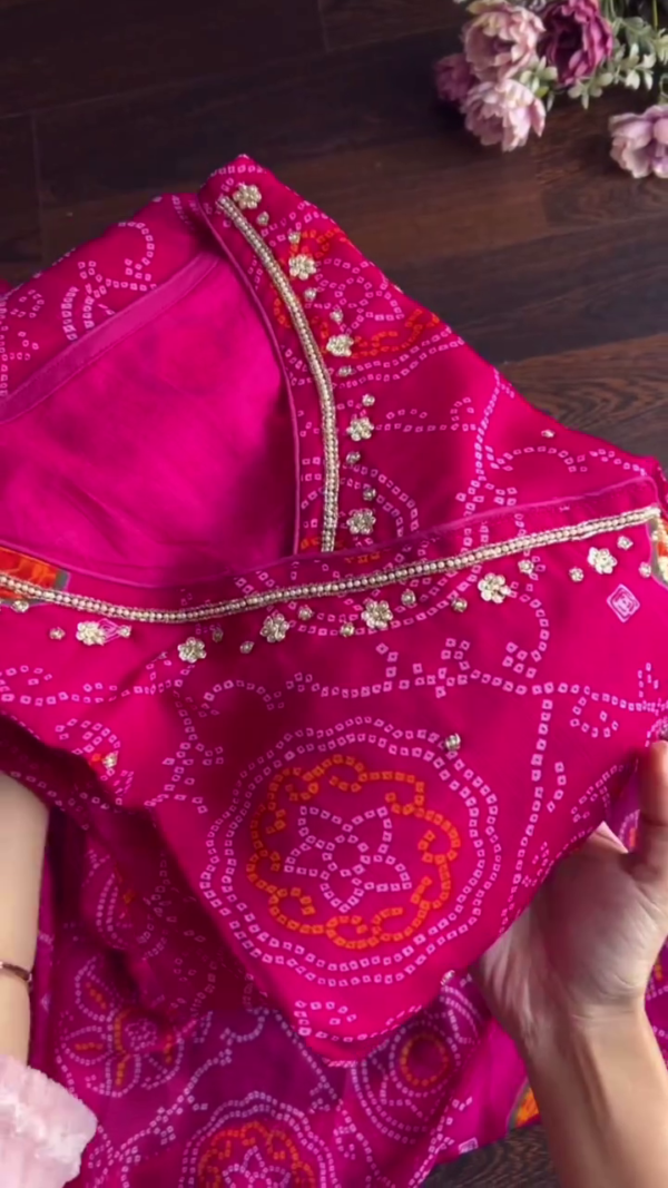 Vibrant Pink Embroidered Anarkali Dress with Sheer Dupatta – Perfect for Weddings and Festive Celebrations