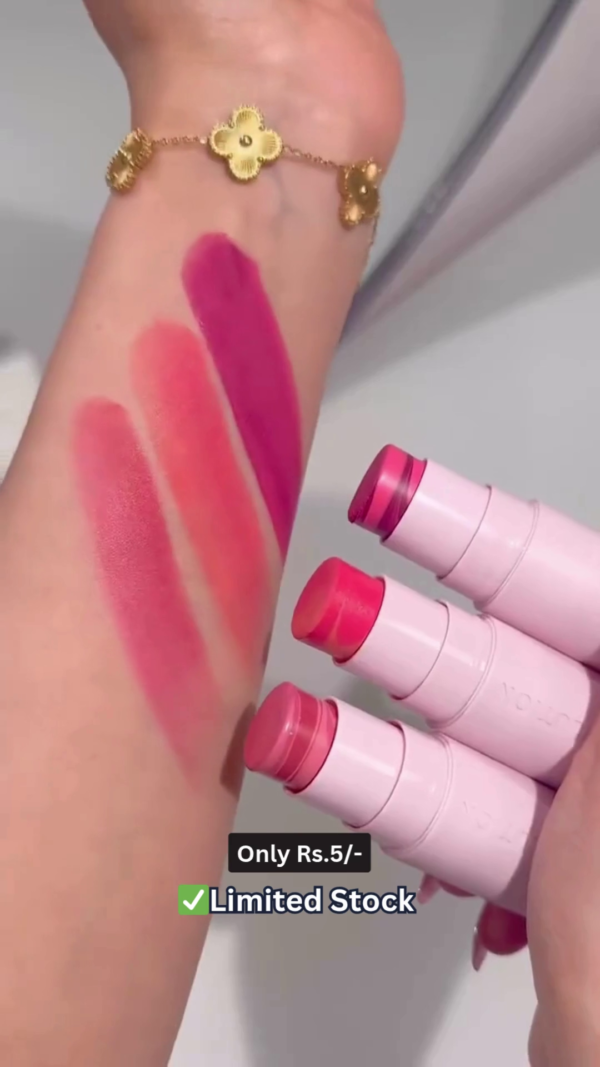 Set of 3 Creamy Lipsticks in Gorgeous Shades of Pink and Red with Smooth Application - Image 3