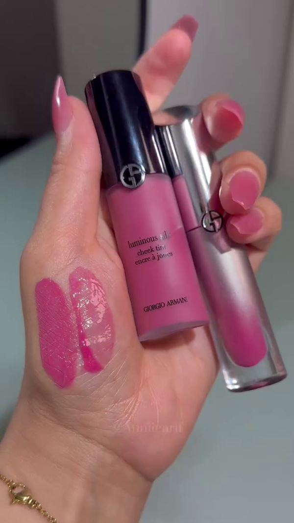 Giorgio Armani Luminous Silk Cheek Tint and Lip Gloss – A Beautiful Soft Pink Shade for a Fresh, Radiant Flush of Color on Both Cheeks and Lips. - Image 2