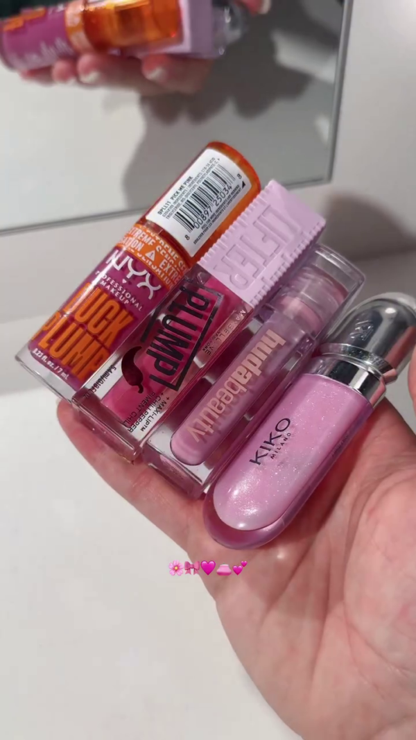 Vibrant Pink Lip Gloss Collection – Swatches from Soft Pastel to Bold Fuchsia Shades