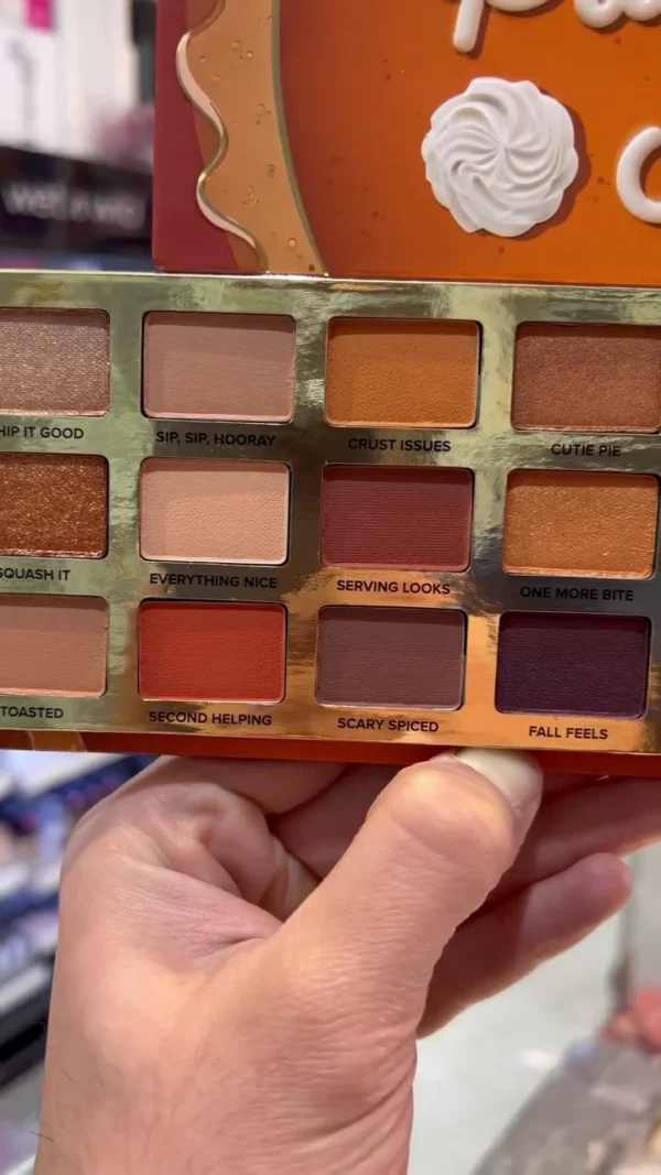 Too Faced Pumpkin Spice Second Slice Eyeshadow Palette with 18 Warm, Autumn-Inspired Shades, Featuring Rich Browns, Oranges, and Metallics for Cozy Fall Looks - Image 2