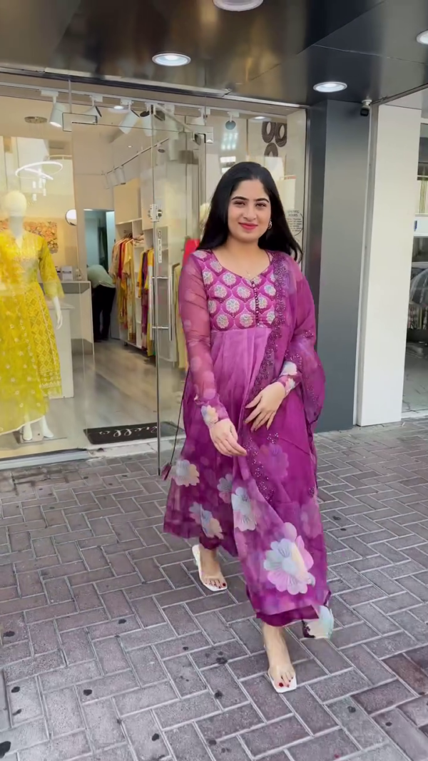 Elegant Ethnic Wear Collection Featuring Embroidered and Printed Anarkalis, Velvet and Zari Work Blouses, Sequined Net Sarees, Vibrant and Pastel Salwar Suits with Intricate Handwork, Floral Organza Dupattas, and Festive-Ready Designer Ensembles – Perfect for Weddings, Traditional Celebrations, Daytime Gatherings, and Sophisticated Occasions