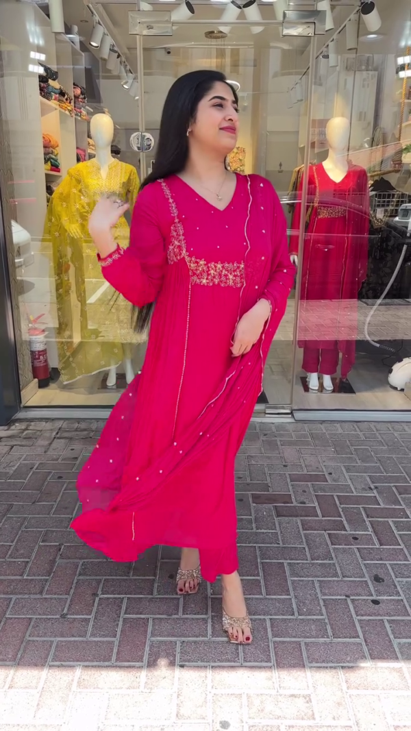 Elegant Ethnic Wear Collection Featuring Designer Suits, Embroidered Anarkalis, Velvet Blouses & Festive Dupattas – Perfect for Weddings & Celebrations