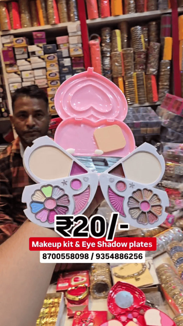 Compact Butterfly Design Makeup Kit with Eyeshadow, Blush, Powder & Applicators – Ideal for Gifting and Everyday Use