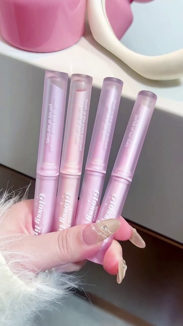 High-Shine Glossy Lip Tint in a Dewy Rosewood Shade – Lightweight, Moisturizing Formula with a Smooth Finish for Effortless Everyday Glam