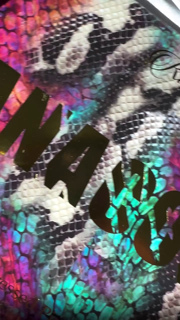 Vibrant Colorful Eyeshadow Palette with Bold Purple, Teal, Red and Neutral Shades – Highly Pigmented Matte, Shimmer and Glitter Finishes Inspired by Exotic Snake