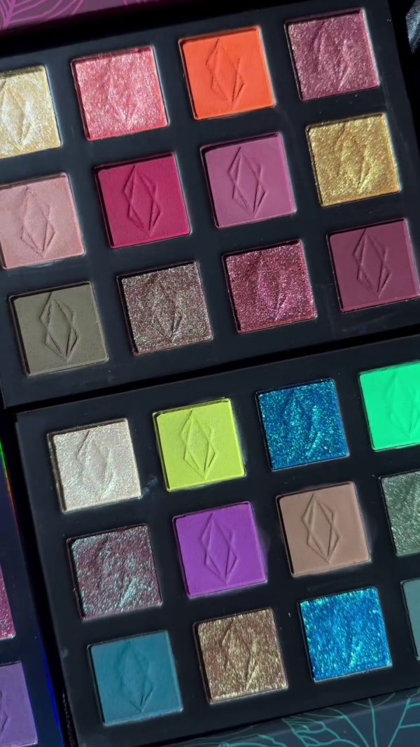 Colorful Eyeshadow Palette Set with Matte, Shimmer and Glitter Finishes – Highly Pigmented Brights, Neutrals and Jewel Tones in Purple, Pink, Blue, Green, Gold and Multi-Dimensional Shades - Image 2