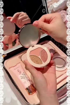 Luxury All-in-One Makeup Kit with Compact Mirror & Beauty Essentials