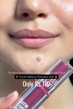 Satin Comfort Pink Brown Lipstick – Smooth, Long-Lasting & Hydrating Formula with Rich Pigment – Lightweight, Non-Drying & Perfect for Daily Wear, Party & Festive Makeup”