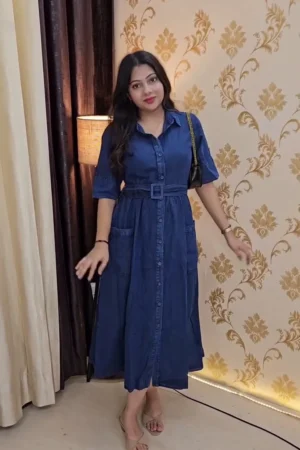 Beautiful Crimson Red Handcrafted Anarkali Dress with Mirror & Stone Detailing – Perfect for Wedding & Festive Season