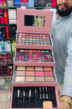 A premium makeup set crafted with rich pigments and elegant packaging for a luxurious experience.