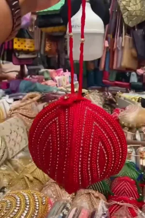 Designer Handcrafted Beaded and Embellished Party Clutch and Potli Bag Set – Perfect for Weddings, Festive Occasions, and Traditional Outfits