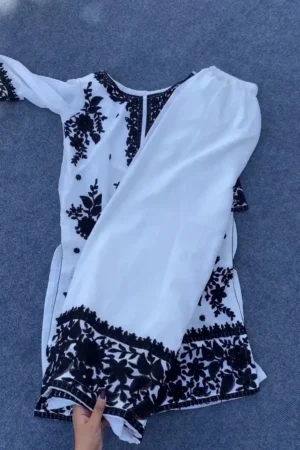 White & Black Kurti Pair for Women – Classic Color Combination, Soft Fabric, Comfortable Fit & Perfect for Casual, Office, and Festive Wear