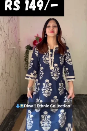 Vibrant Blue Silk Saree with Gold Weaving and Temple Border Design