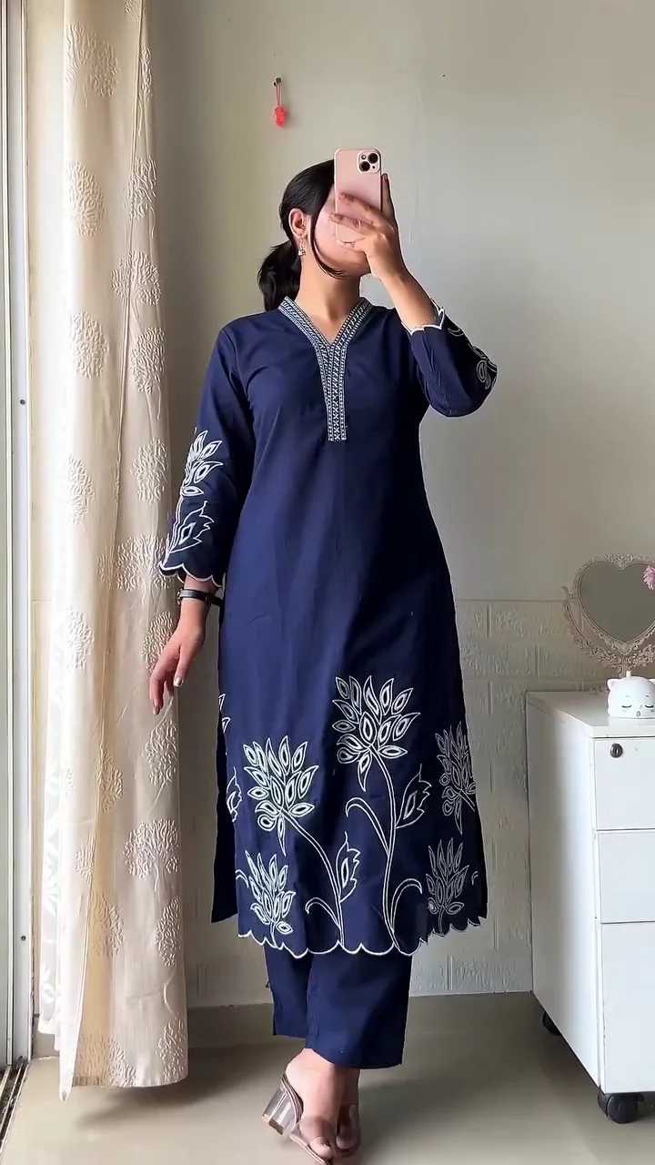 Stylish Kurti Cord Set for Women | Matching Kurti and Bottom Co-Ord Outfit | Comfortable Ethnic Wear for Daily, Office & Festive Use