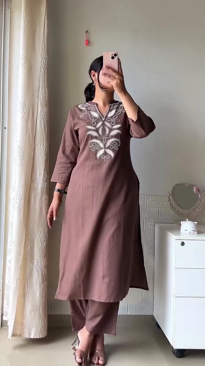 Stylish Kurti Cord Set for Women | Matching Kurti and Bottom Co-Ord Outfit | Comfortable Ethnic Wear for Daily, Office & Festive Use - Image 2