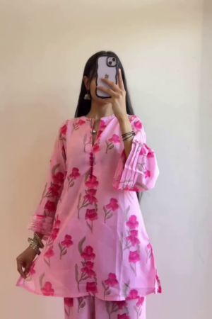 Pastel Yellow Net Lehenga with Sequins and Floral Embroidery