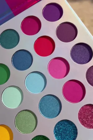Prism Dream -Color High-Pigment Eyeshadow Palette – Professional Neon & Pastel Rainbow Artistry Kit | Ultra-Blendable Matte, Metallic Shimmer, and Pressed Glitter Finishes | Holographic Limited Edition Makeup Set