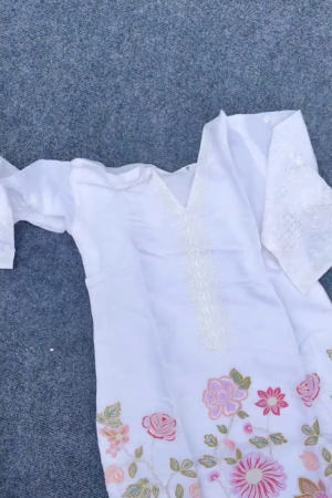 Golden Yellow Silk Kurta with Jacquard Detailing and Matching Dupatta