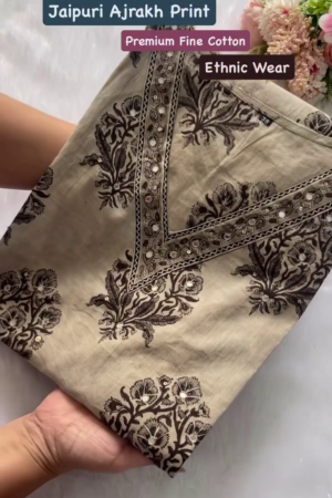 Traditional Black Kurta with White Churidar and Multicolor Embroidered Jacket