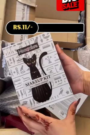 Mocallure Egyptian Cat 5-in-1 Palette Notebook Makeup Kit – 25 Color Professional Eyeshadow Palette with Matte, Shimmer, and Glitter Finishes – Long-Lasting & Highly Pigmented Travel-Friendly Cosmetics Set