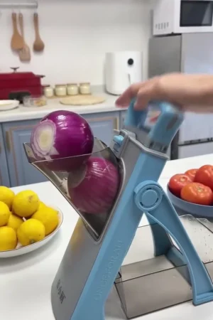 QuickCut Pro Manual Vegetable Chopper with Sharp Stainless Blades, Easy Pull Mechanism & Time-Saving Kitchen Design