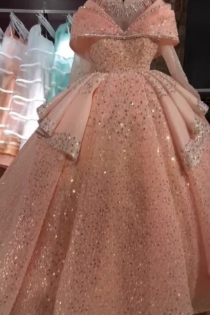 SunGlow Elegant Orange Designer Gown with Flowing Silhouette, Soft Fabric Comfort & Stylish Party Wear Look for Weddings, Festive Events & Special Occasions