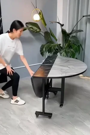 SmartDesk Compact Foldable Table with Sturdy Support Frame, Space-Saving Portable Design & Multi-Purpose Use for Study, Laptop Work, Dining & Home Utility