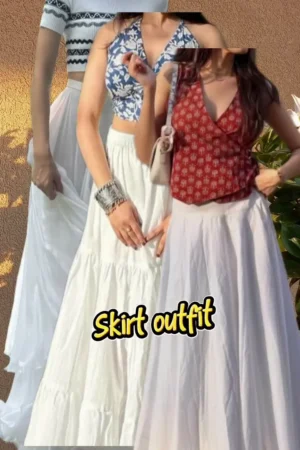 ChicBloom Elegant Skirt and Top Set with Coordinated Styling, Soft Flowing Fabric & Contemporary Fit for Casual Outings, Parties & Trendy Everyday Wear