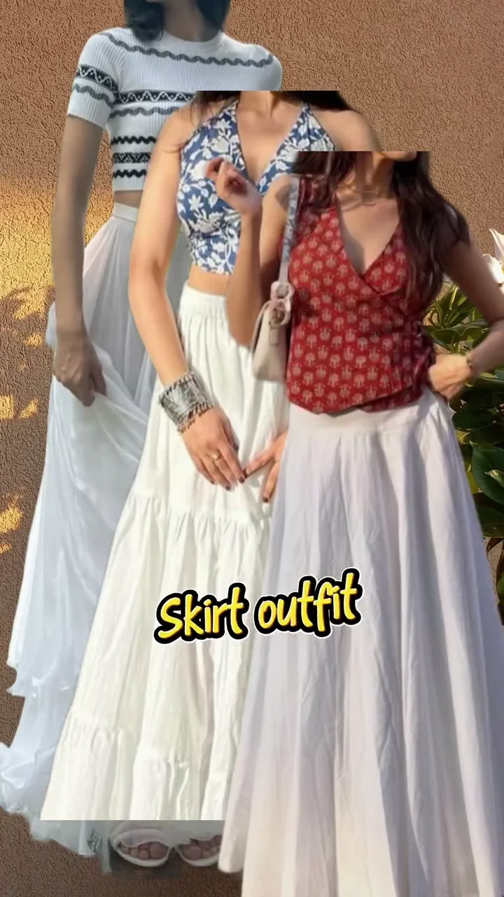 ChicBloom Elegant Skirt and Top Set with Coordinated Styling, Soft Flowing Fabric & Contemporary Fit for Casual Outings, Parties & Trendy Everyday Wear