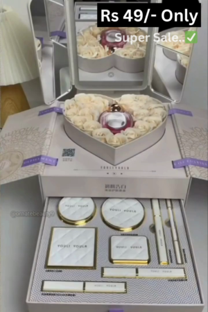 GlamEssentials Pro Makeup Kit with Multi-Shade Eyeshadows, Lip Colors, Blush & Face Powders, Built-In Mirror & Compact Travel-Ready Design