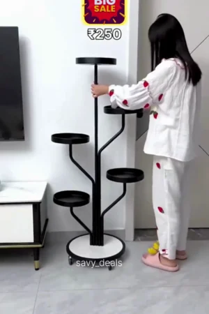 GreenNest Stylish Plant Holder Stand with Strong Support Base, Space-Saving Design & Durable Build for Indoor, Balcony, Garden & Home Décor Use