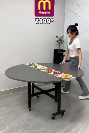 QuickSet Folding Table with Sturdy Surface, Space-Saving Design & Everyday Multi-Use Convenience