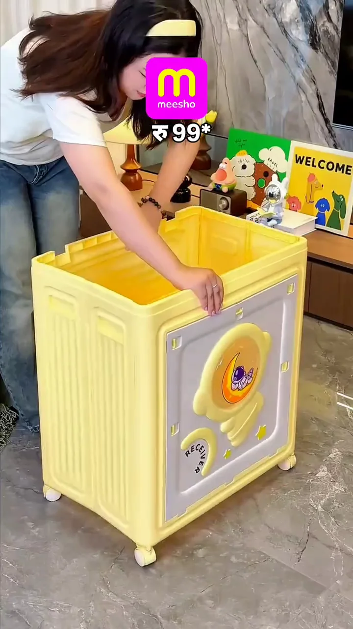 Multi-Purpose Storage Box with Lid – Durable Organizer for Clothes, Toys, Kitchen & Home Use (Stackable & Space Saving)