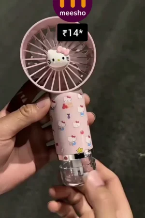 Rechargeable Portable Fan with USB Charging | Mini Handheld & Desk Cooling Fan with Adjustable Speed | Lightweight, Quiet & Travel-Friendly Personal Fan for Home, Office & Outdoor Use