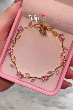 Tulip Bracelet for Women & Girls | Elegant Floral Charm Bracelet – Adjustable, Stylish & Gift-Ready Jewelry
