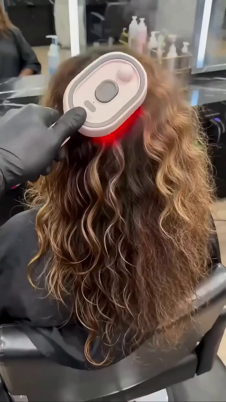 2026 New Electric Steam Brush for Hair, Vibration Misting Brushing Tool, Red Light Air Cushion Mister for Both Long/Short Hairs Reduce Frizz, Nourishes Hairs, Anti-Static (Pink) - Image 2